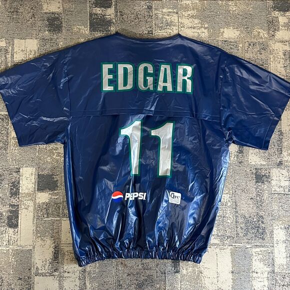 Edgar Martinez #11 Men's Jersey Poncho Seattle Pepsi QFC Mariners 90 Eras Rare - Picture 2 of 11
